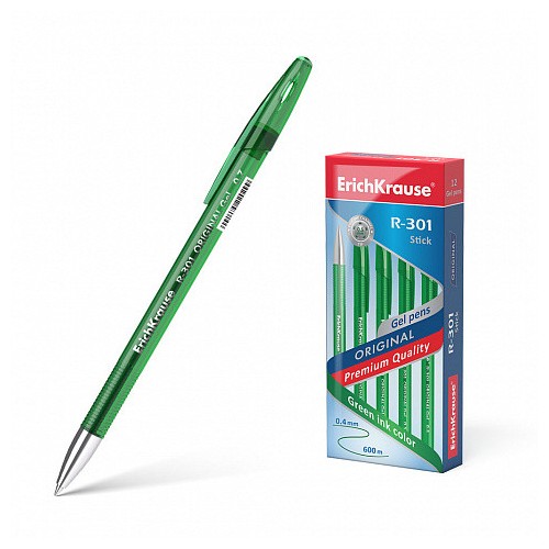 12228-BOLIGRAFO DE GEL R-301 ORIGINAL GEL 0.5, COLOR DE LA TINTA: VERDE ERICH KRAUSE 45156