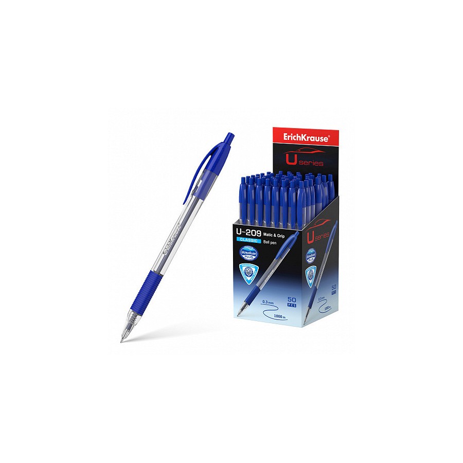 12244-BOLIGRAFO DE BOLA AUTOMATICO U-209 CLASSIC MATIC, TECNOLOGIA ULTRA GLIDE, COLOR TINTA AZUL ERICH KRAUSE 47578