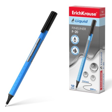 12248-FINELINER LIQUID F-20, COLOR DE LA TINTA: NEGRO ERICH KRAUSE 47970