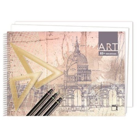 1225-CUADERNO BLOCKS  DIBUJO ART 140 GRS. A3+ (460 X 325MM.) 20 HOJAS LISO SIN RECUADRO PACSA 18843