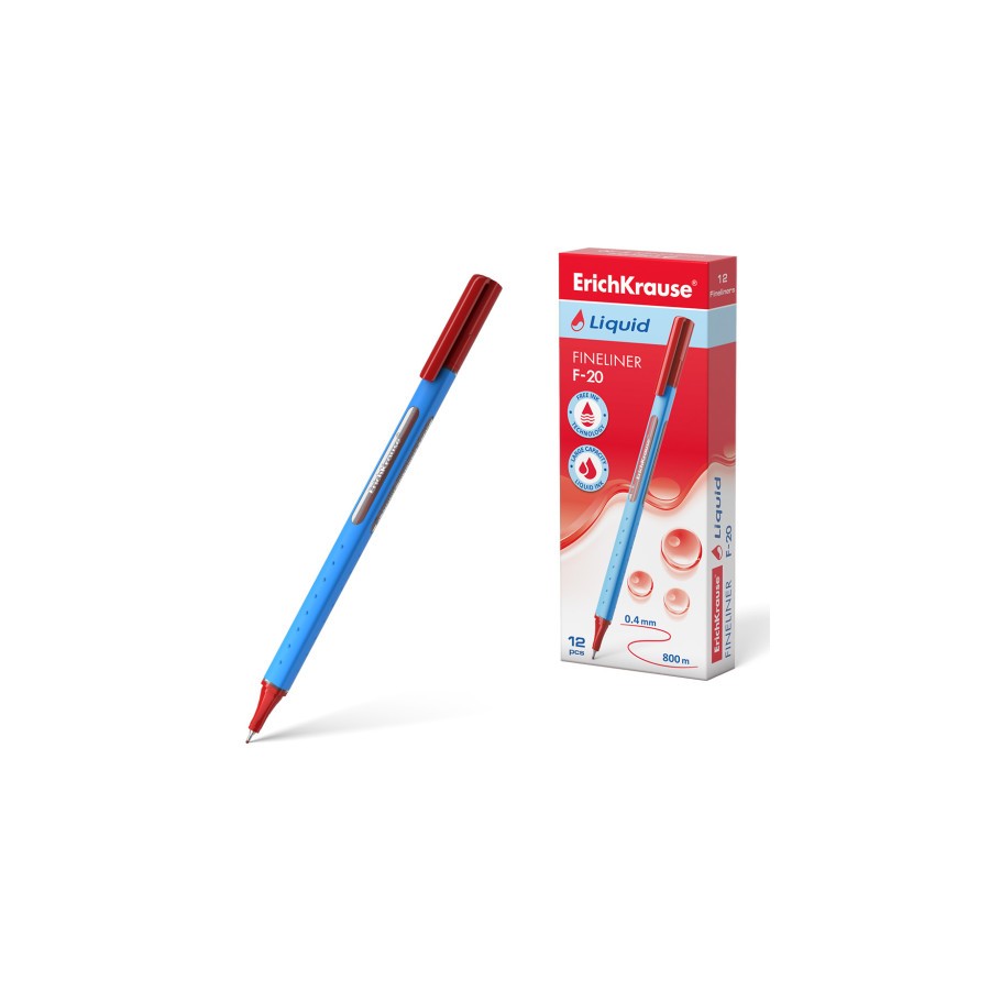 12250-FINELINER LIQUID F-20, COLOR DE LA TINTA: ROJO ERICH KRAUSE 47971