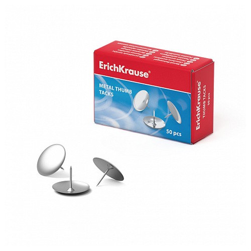 12287-CAJA 50 CHINCHETAS NIQUELADAS ERICH KRAUSE 7851