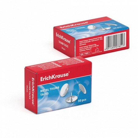 12288-CAJA 50 CHINCHETAS NIQUELADAS ERICH KRAUSE 7851