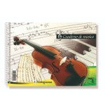 1229-CUADERNO BLOCKS DE MUSICA 80 GRS. 4o (155X215MM.) 20 HOJAS 6 PENTAGRAMAS PACSA 18803