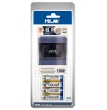 12292-BLISTER SACAPUNTAS ELECTRICO MAXI-REGULAR (PILAS INCLUIDAS) SERIE 1918, AZUL MARINO MILAN BWM10278B