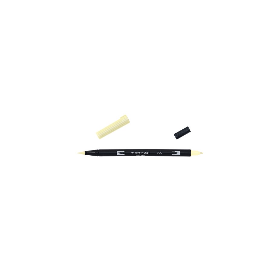 12303-ROTULADOR DOBLE PUNTA PINCEL DUAL BRUSH-090 - COLOR BABY YELLOW. TOMBOW ABT-090