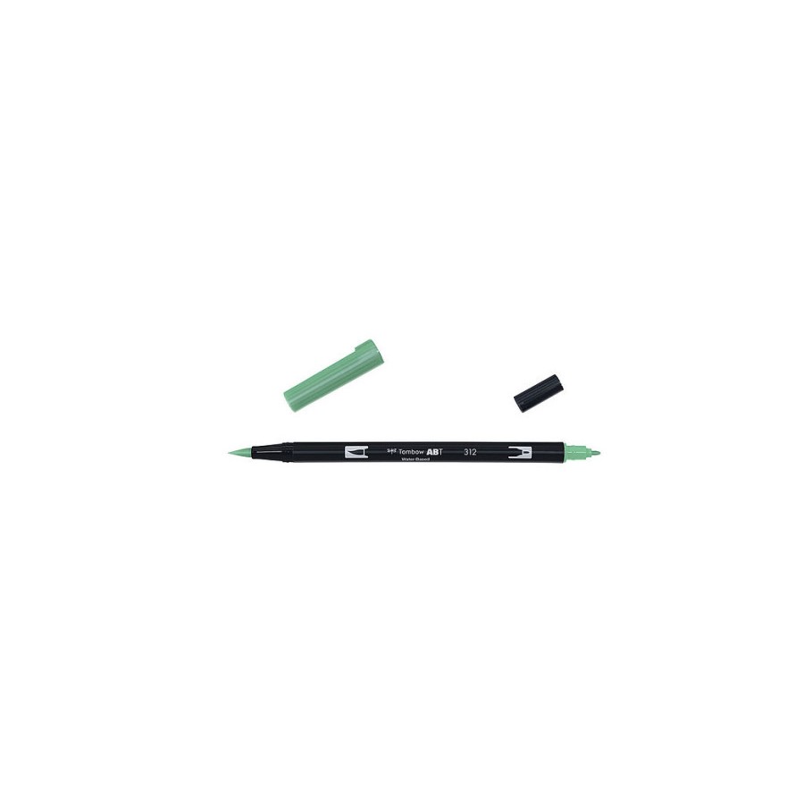 12309-ROTULADOR DOBLE PUNTA PINCEL DUAL BRUSH-312 - COLOR HOLLY GREEN. TOMBOW ABT-312