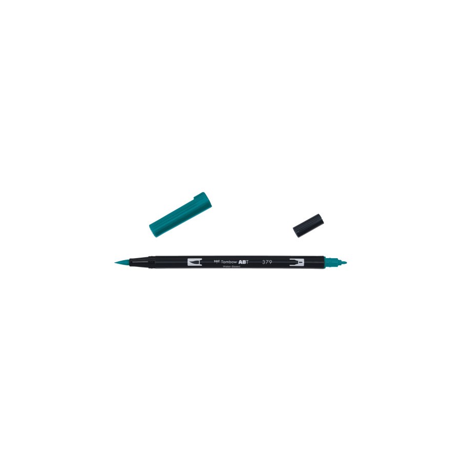 12310-ROTULADOR DOBLE PUNTA PINCEL DUAL BRUSH-379 - COLOR JADE GREEN. TOMBOW ABT-379