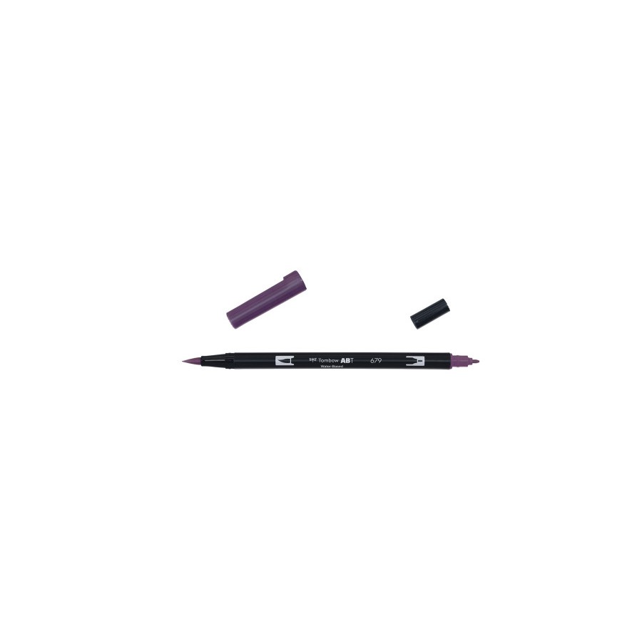 12322-ROTULADOR DOBLE PUNTA PINCEL DUAL BRUSH-679 - COLOR DARK PLUM. TOMBOW ABT-679