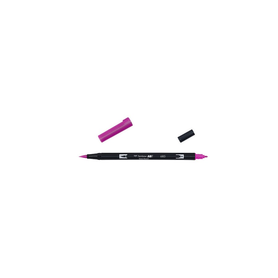 12324-ROTULADOR DOBLE PUNTA PINCEL DUAL BRUSH-685 - COLOR DEEP MAGENTA. TOMBOW ABT-685