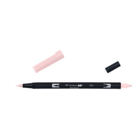 12327-ROTULADOR DOBLE PUNTA PINCEL DUAL BRUSH-761 - COLOR CARNATION. TOMBOW ABT-761