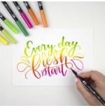 ROTULADOR DOBLE PUNTA PINCEL DUAL BRUSH-933 - COLOR ORANGE. TOMBOW ABT-933