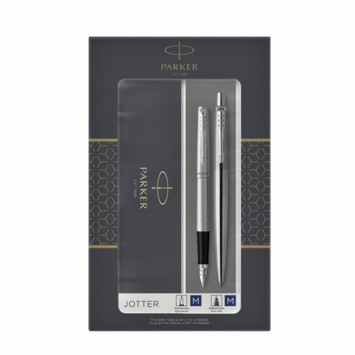 12364-SET JOTTER. DUO PLUMA + BOLIGRAFO ACERO CT PARKER 2093258