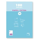 1237-PAQUETE PAPEL EXTRA BLANCO SATINADO 100 HOJAS 80 GRS. A-4 (210X297MM.) LISO PACSA 21811