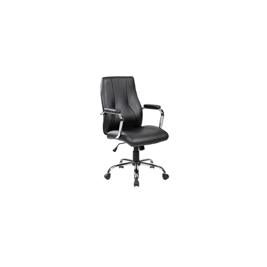12392-SILLA DE DIRECCION SIMIL PIEL NEGRO ROCADA 988V22