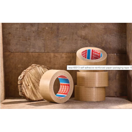 12418-TESAPACK 6 ROLLOS PAPEL + FILAM MARRON 25MX 50MM TESA 60013-00000-00