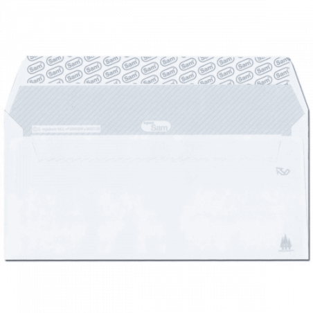 1246-CAJA 500 SOBRES AMERICANO (115X225) OFFSET BLANCO 90 GRS. OPENSAM AUTOADHESIVO CON TIRA DE SILICONA SAM 247684