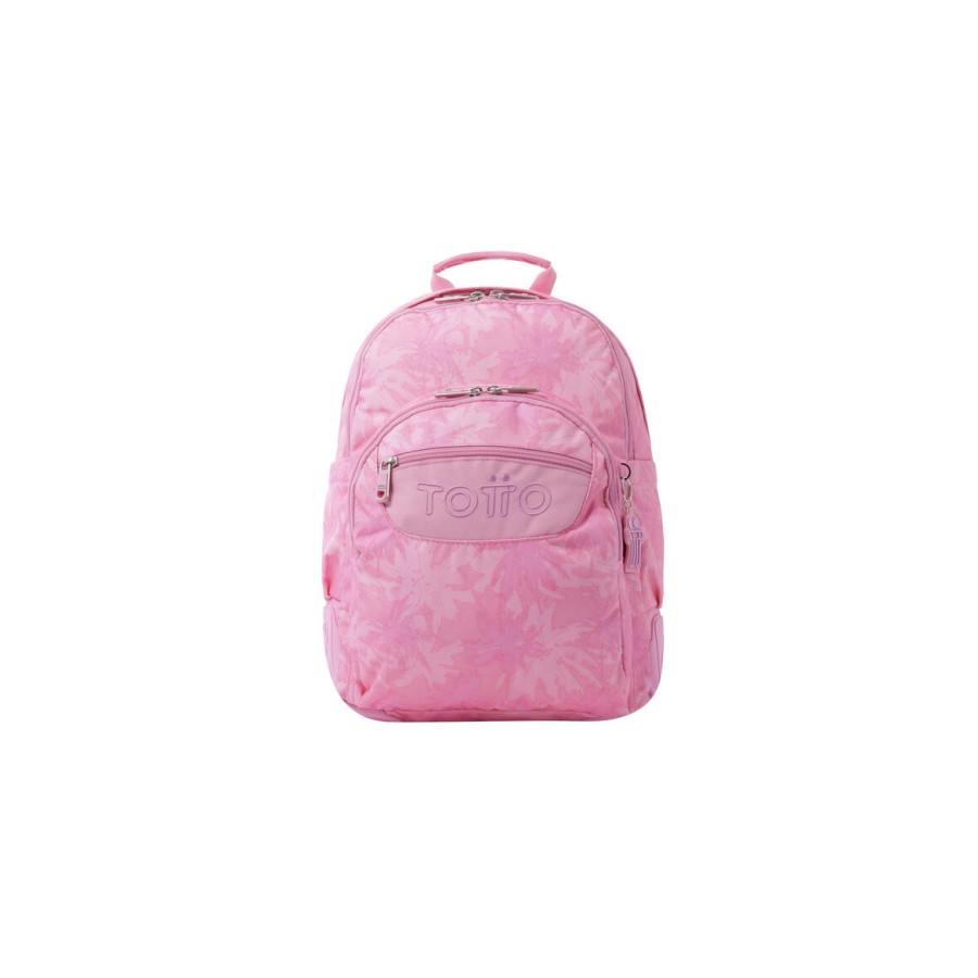12466-MOCHILA ESCOLAR PALMERAS ROSAS - CRAYOLES TOTTO MA04ECO029-2210N-8IE