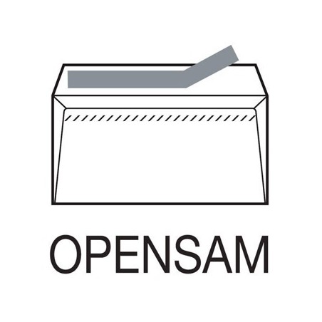 1249-CAJA 500 SOBRES AMERICANO (115X225) OFFSET BLANCO 90 GRS. VENTANA DERECHA 45X100 B.20 D.20 OPENSAM AUTOADHESIVO TIR