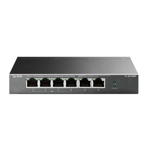 12540-TP-Link TL-SF1006P switch No administrado Fast Ethernet (10/100) Energia sobre Ethernet (PoE) Negro