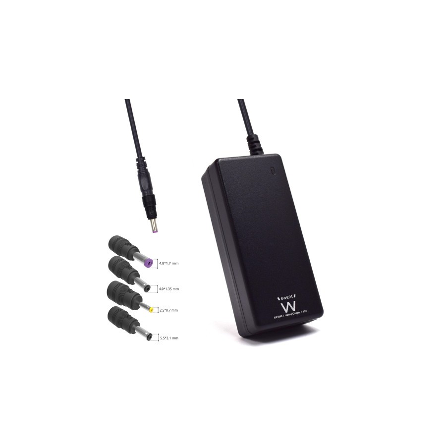 Ewent EW3899 adaptador e inversor de corriente Interior 65 W Negro