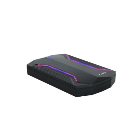 12722-TooQ TQE-2599RGB caja para disco duro externo Carcasa de disco duro/SSD Negro 2.5"