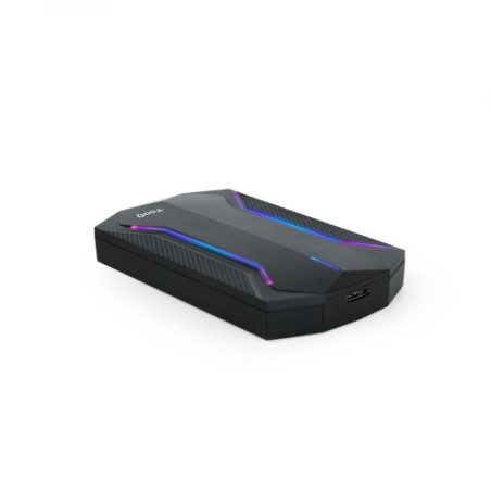 12723-TooQ TQE-2599RGB caja para disco duro externo Carcasa de disco duro/SSD Negro 2.5"