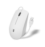 12734-SUBBLIM Raton Business Silencioso con cable USB 1200 DPI Blanco