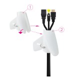 12740-Nanocable Organizador de Cables Flexible 25 mm, Blanco, 2 m