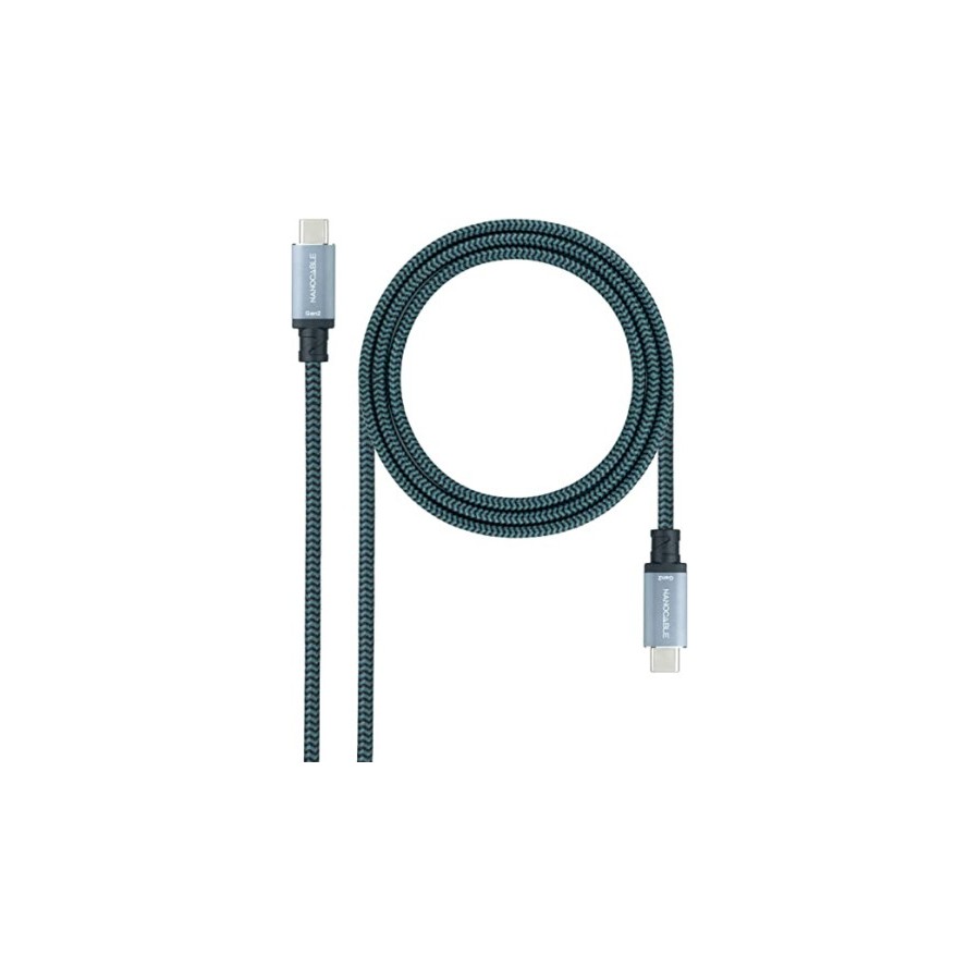 12758-NANOCABLE CABLE USB 3.1 GEN2 10GBPS 5A, 4K/60HZ, USB-C/M-USB