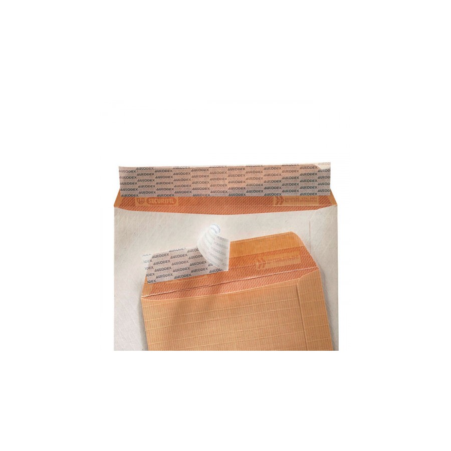 1276-CAJA 100 BOLSAS RADIOGRAFIA (310X410) KRAFT ARMADO 120 GRS. AUTOSAM AUTOADHESIVO TIRA DE SILICONA ENVIO SEGURIDAD S