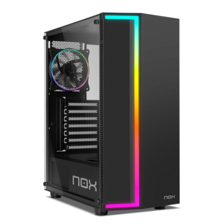 12801-NOX CAJA ATX INFINITY GAMMA. SEMITORRE. ARGB RAINBOW. LATERAL CRISTAL TEMPLADO