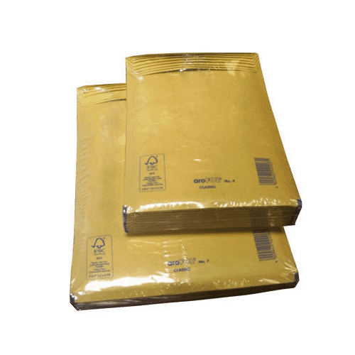 1282-PAQUETE 10 UDS. BOLSA AIR BAG ACOLCHADA ENVIOS ESPECIALES AK-12 KRAFT AUTOADHESIVO MEDIDA INTERIOR 120X215, 16 GRS.