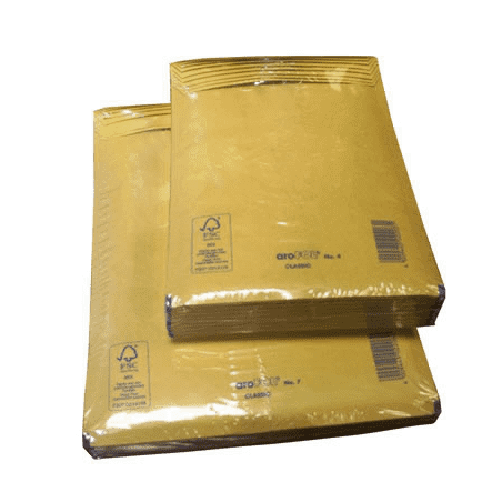 1282-PAQUETE 10 UDS. BOLSA AIR BAG ACOLCHADA ENVIOS ESPECIALES AK-12 KRAFT AUTOADHESIVO MEDIDA INTERIOR 120X215, 16 GRS.