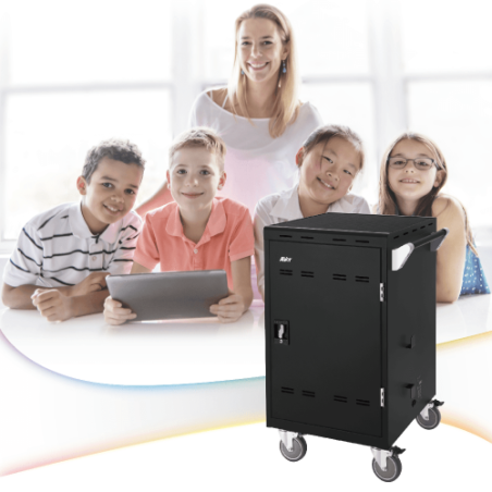 12876-AVer E24C Negro Notebook / Tablet Carro/soporte de suelo con ruedas multimedia