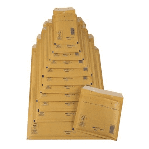 1288-PAQUETE 10 UDS. BOLSA AIR BAG ACOLCHADA ENVIOS ESPECIALES AK-18 KRAFT AUTOADHESIVO MEDIDA INTERIOR 270X360, 53 GRS.