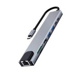 12893-Ewent EW1146 base para portatil y replicador de puertos Alambrico USB 3.2 Gen 1 (3.1 Gen 1) Type-C Gris