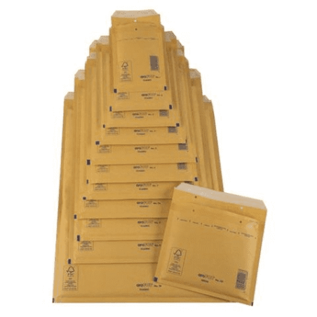 1295-CAJA 100 BOLSAS AIR BAG ACOLCHADA No 14 KRAFT AUTOADHESIVO TAMANO MEDIDA INTERIOR 180X265, PESO 26 GRS. SAM 145993