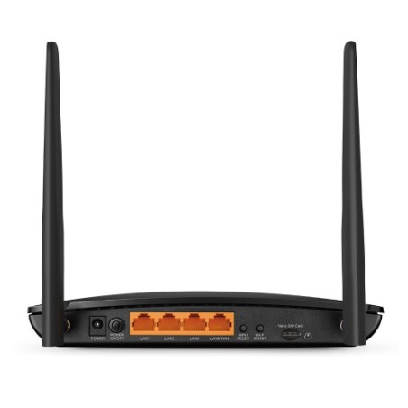 12958-TP-Link Archer MR500 router inalambrico Gigabit Ethernet Doble banda (2,4 GHz / 5 GHz) 4G Negro