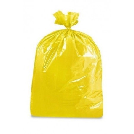 12985-CAJA 30 ROLLOS DE 10 BOLSAS DE BASURA FUERTES 85X105 AMARILLO FORTPLAS BB418