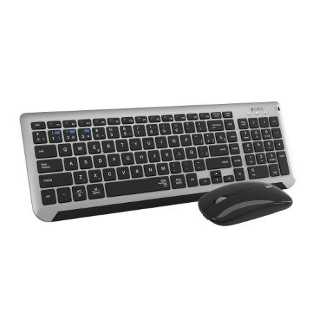 13000-SUBBLIM Teclado con Raton Bluetooth + 2.4G Combo Dual Prestige Extendido Gris/Negro