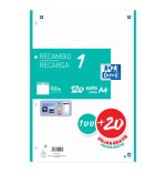 13022-RECAMBIO COLOR 1 A4  100+20 HOJAS 5X5 ICE MINT 90GRS OXFORD 400158057