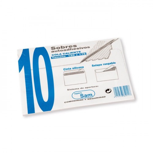 1303-PAQUETES DE 10 SOBRES OPEN TAMANO 120X176  90 GRS. SAM 664911