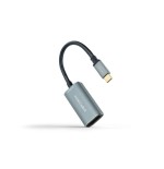 13036-Nanocable Conversor USB-C a DisplayPort 8K Aluminio, 15 cm, Gris