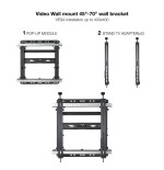 TOOQ SOPORTE VIDEO WALL PARED PANTALLAS 45-70"