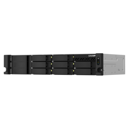 13080-QNAP TS-864EU-RP-8G servidor de almacenamiento NAS Bastidor (2U) Ethernet Negro