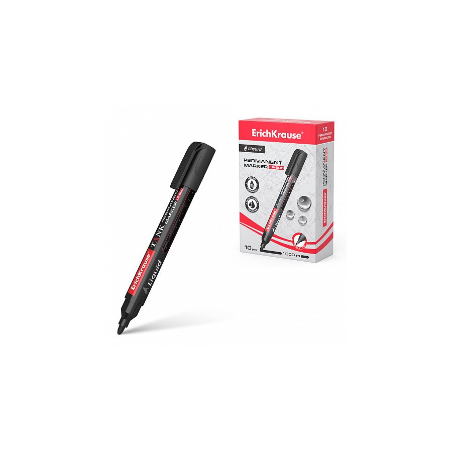 13105-MARCADOR PERMANENTE CON TINTA LIQUIDA LP-600 COLOR NEGRO ERICH KRAUSE 48769