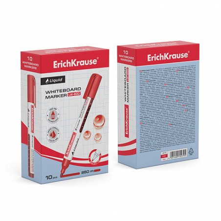 13117-MARCADOR PIZARRA BLANCA CON TINTA LIQUIDA LIQUID LW-600, TINTA COLOR ROJO ERICH KRAUSE 48776