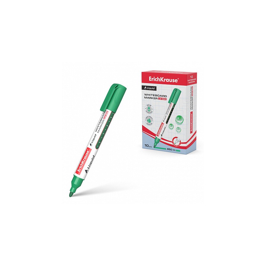 13118-MARCADOR PIZARRA BLANCA CON TINTA LIQUIDA LIQUID LW-600, TINTA COLOR VERDE ERICH KRAUSE 56096