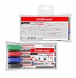 13121-SET 4 MARCADORES PIZARRA BLANCA CON TINTA LIQUIDA LW-600 NEGRO, AZUL, ROJO, VERDE ERICH KRAUSE 58362